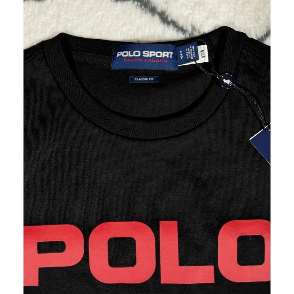Ralph Lauren POLO SPORT Big Logo Shirt‎ Classic Fit Black Men's Sz S *NEW* $75